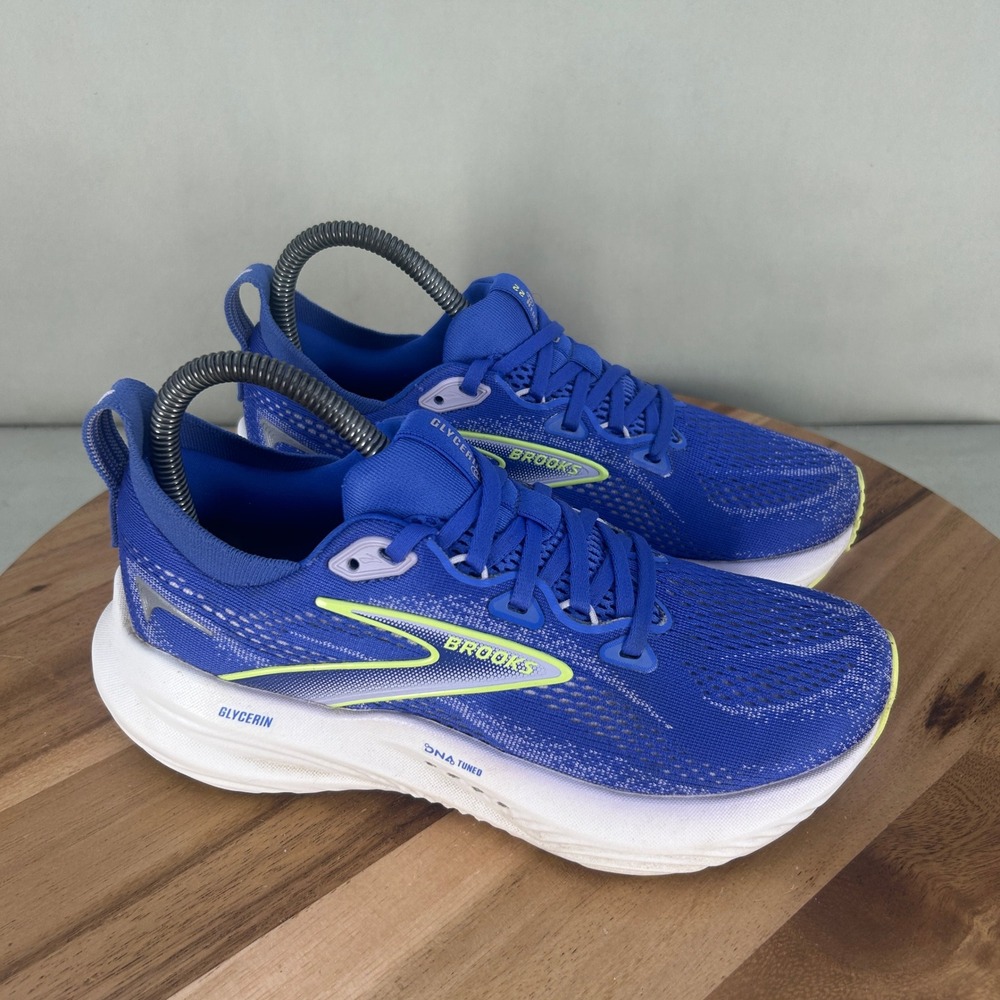 Brooks Glycerin 22 Womens Running Shoes Blue Yellow 1204341B440 Size 6.5 B